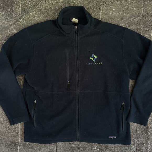 Mens Patagonia Micro Synchilla Special Navy Blue Fleece Full Zip Up Jacket Sz XL - Picture 1 of 4